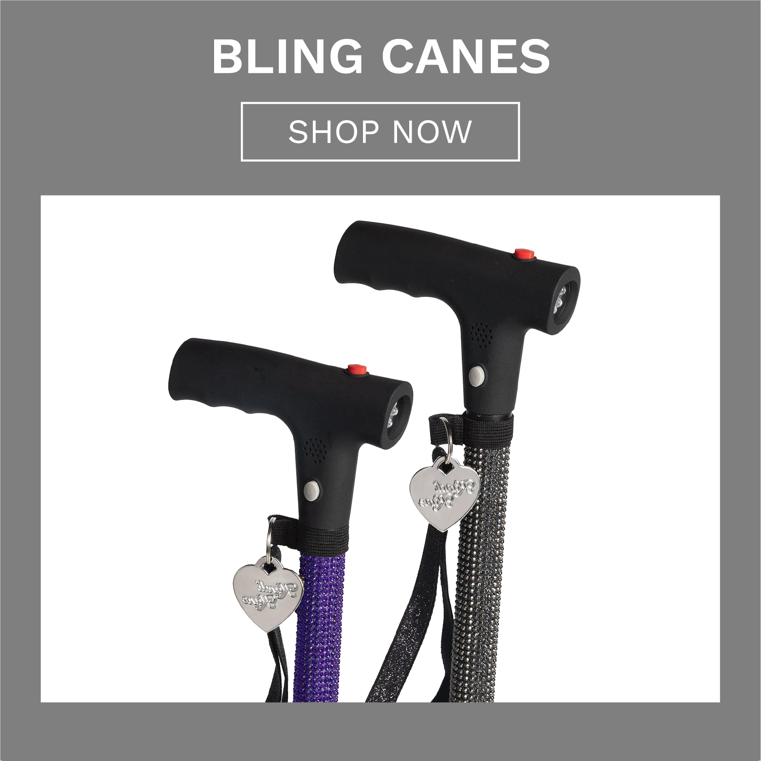 Elegant Rhinestone Walking Cane, Disability Gift, Quad Option