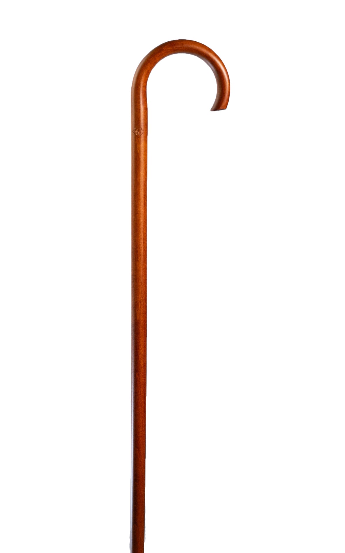 Classic Crook Handle Walking Cane with Natural Finish