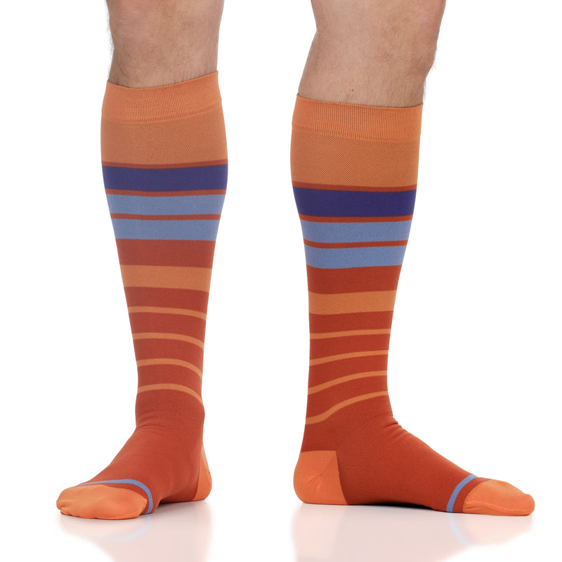 VIM & VIGR Rise Stripe Compression Socks 15-20 MmHg
