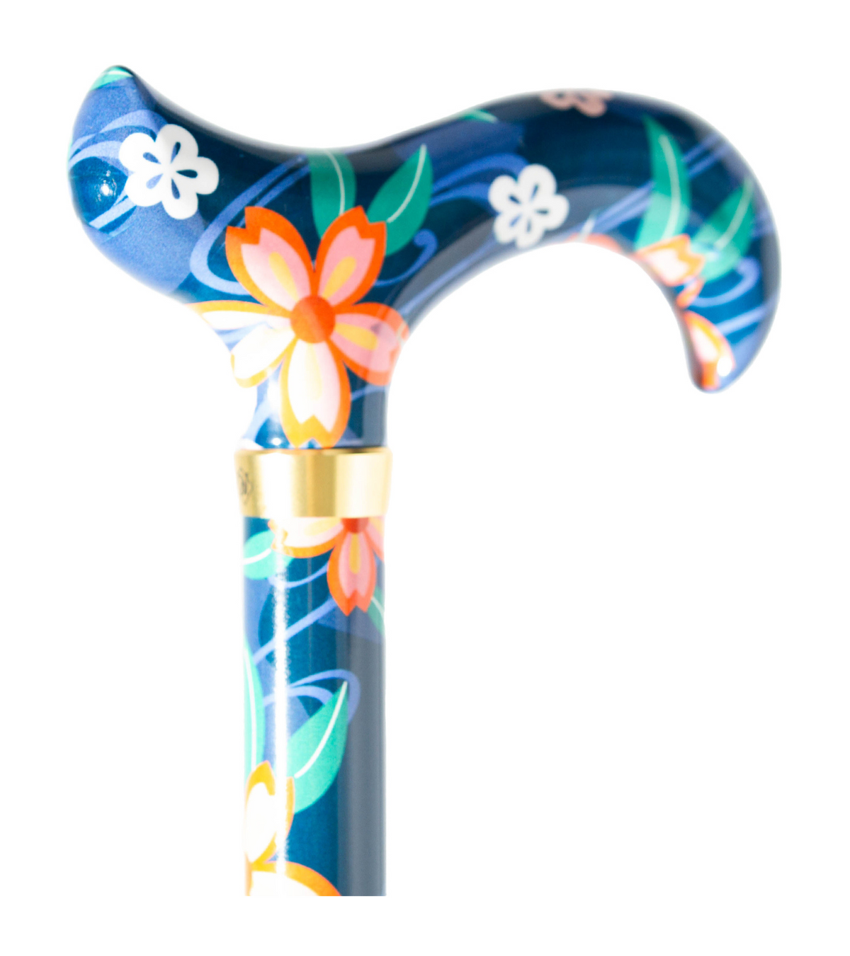 Blossom Bliss Adjustable Cane with Braided Wrist Strap