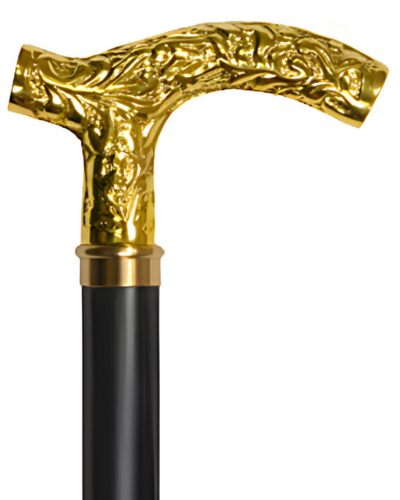 Embossed Brass Derby Cane with Black or Walnut Finish Shaft ...