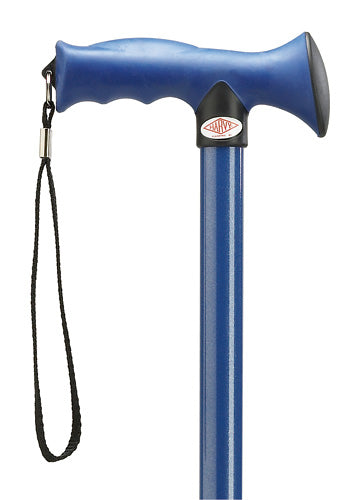 Overmold Ergonomic Grip Aluminum Adjustable Cane - WalkingCanes.com