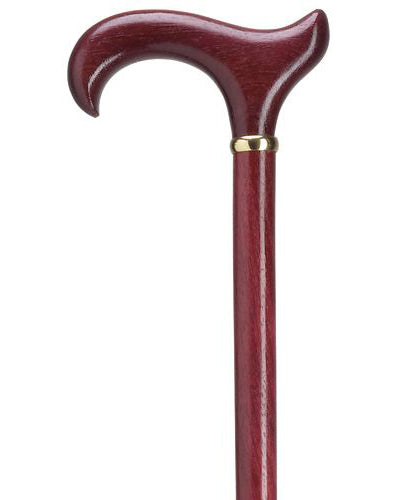extra wide derby handle cane with brass ring, The purple shade is the naturally occurring color and will darken with time
